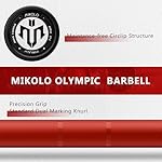 Mikolo 7ft Olympic Barbell, Barbell for Weightlifting and Powerlifting 45lb, Olympic Bar for 1500lbs Capacity, Weight Bar Fit 2” Standard Weights - Image 4