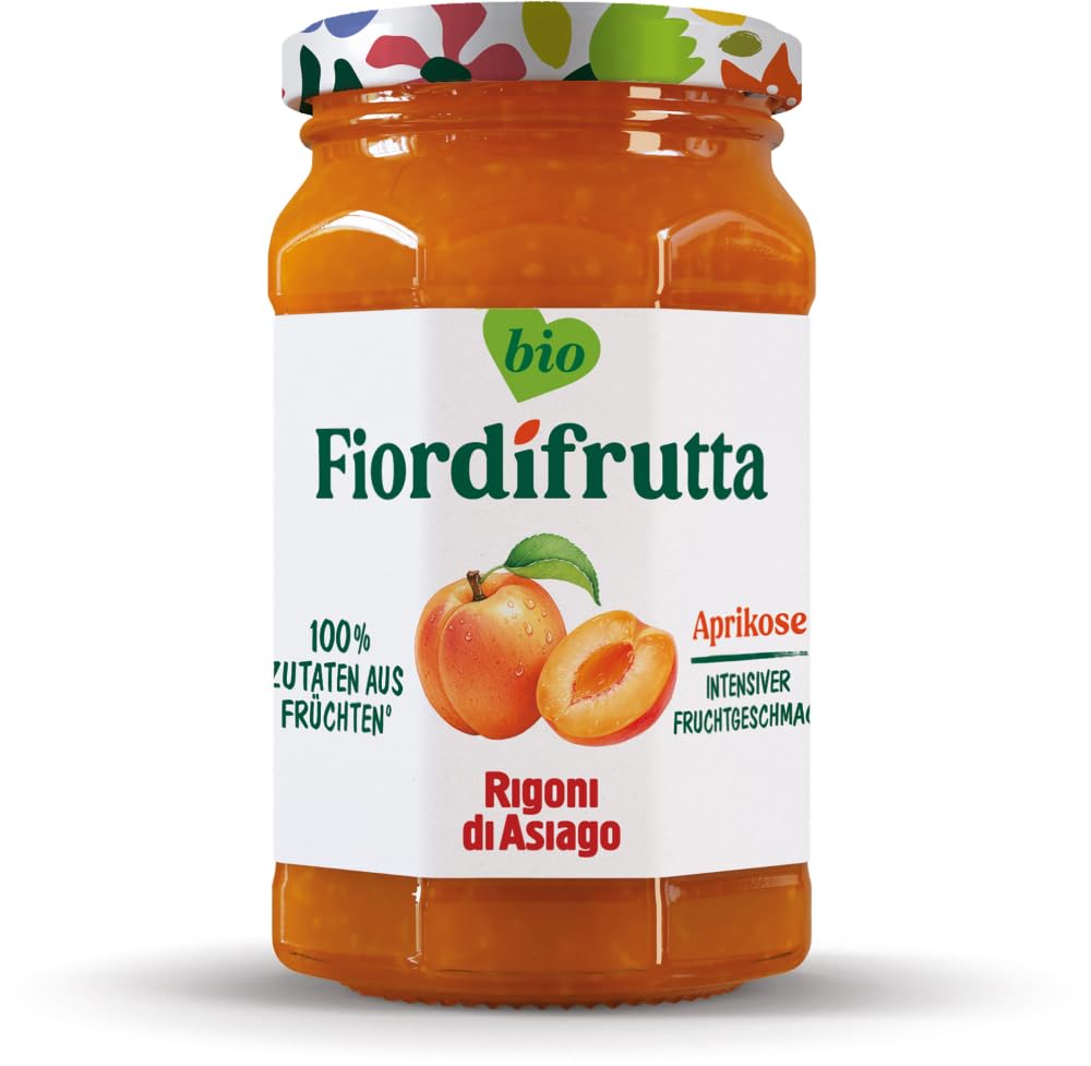 Rigoni di Asiago Lot de 6 pâtes à tartiner aux abricots Fiordifrutta - 250 g