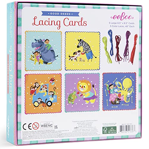 eeBoo - Lacing Cards - Good Deeds - (ELCGDD), Medium - Image 2