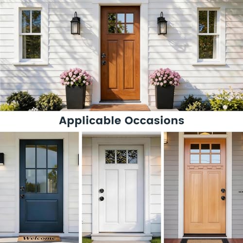 Vesmikit 2 Pack Exterior Door Lock Set, Keyed Alike Entry Door Knob and Single Cylinder Deadbolt Lock Combo Set, Matte Black Door Knobs with Lock and Keys, Locksets for Front,Entrance,Back,Garage Door by Vesmikit - Used condition - Image 8