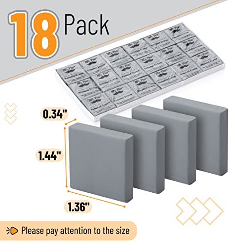 Image of Mr. Pen- Kneaded Erasers, 1.44 inch x 1.36 inch, 18 Pack, Gray