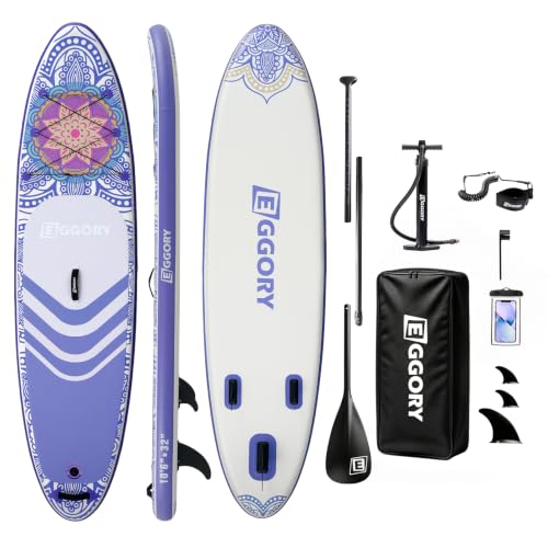 Image of Inflatable Paddle Board, Stand Up Paddle Board | Stable Design with Non-Slip Comfort Deck, Portable Travel Paddle Board