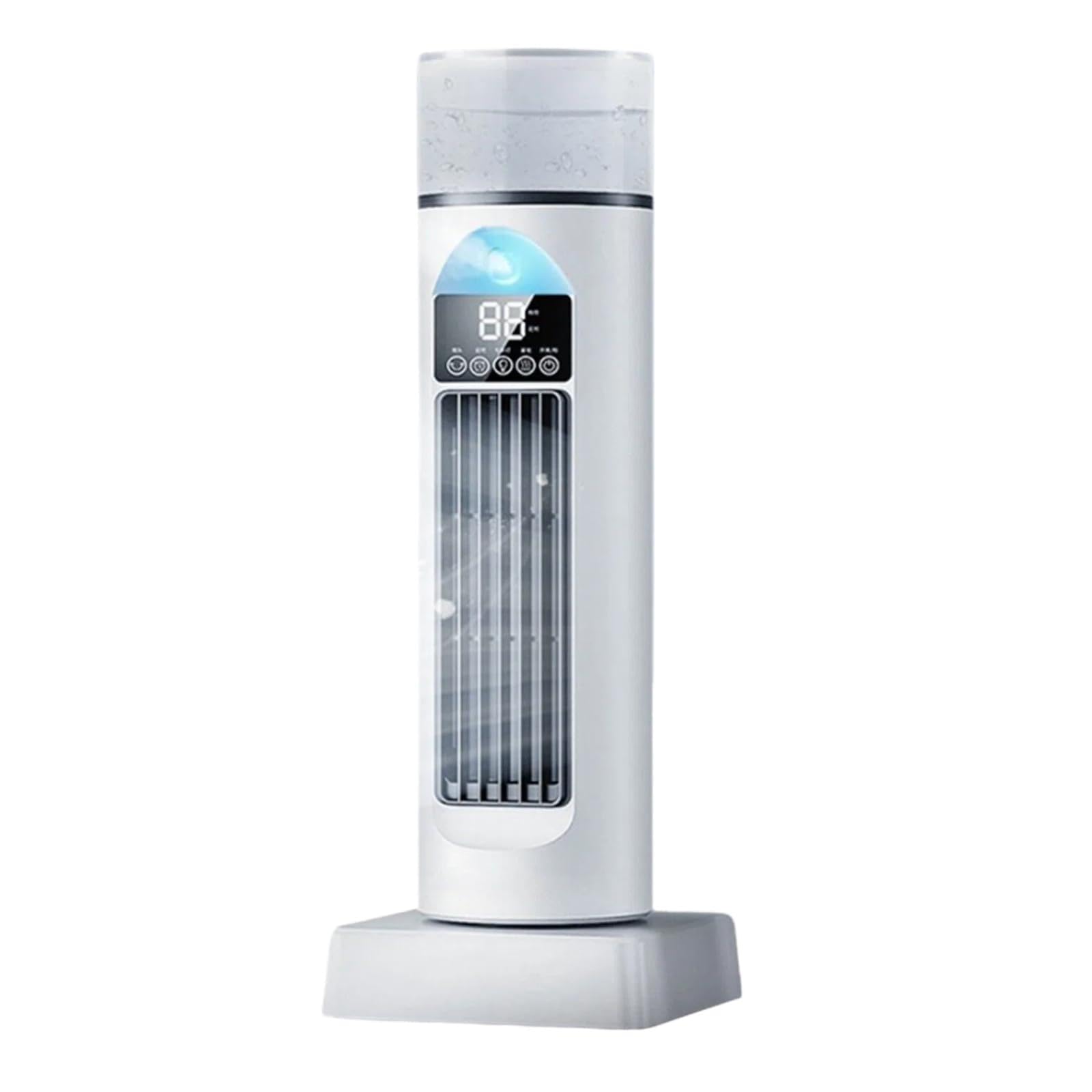 Cqahdsevf White Portable Air Conditioner Cooling Fan, Portable Air Conditioner, Bladeless, Remote, 3 Modes, Multicolor