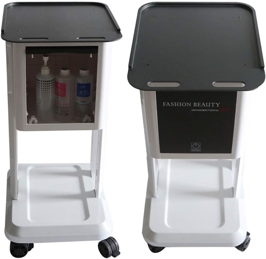 Trolley On Wheels Tool ABS Beauty Instrument Utility Trolley with Handle Steel Small Bubble Cart with Brake Wheel 50kg Load Capacity 30×40×76 cm