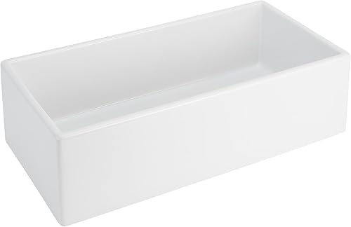 Miniatura 4 de 953910-36 Rowena - Fregadero de cocina de arcilla refractaria de 36 pulgadas, color blanco