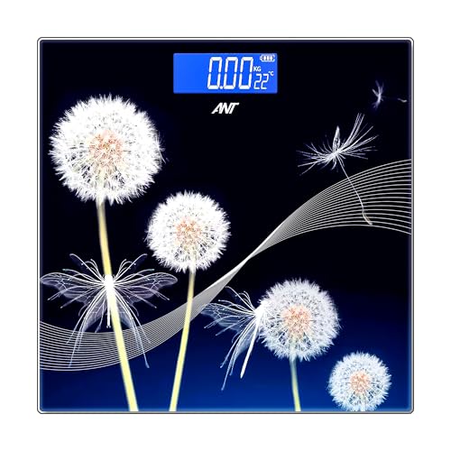 ANT Flora Dandelion Personal Digital Bathroom weighing scale for Human body Weight measurement with Wide LCD Display Thick Tampered Glass for Home & Gym with 30 Months Warranty - Black (B0CNLL7QLY) Amazon Price History, Amazon Price Tracker