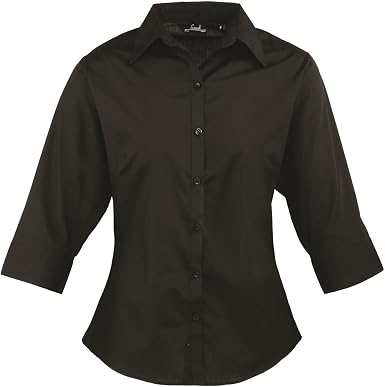Amazon.com: Premier - Blusa formal de popelina de manga 3/4 para mujer :  Ropa, Zapatos y Joyería