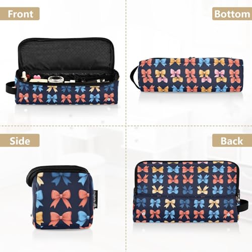 Bolsa organizadora para herramientas de cabello con diseño de lazos de mármol, resistente al calor, para planchas y rizadores, portátil para viajes miniatura 5