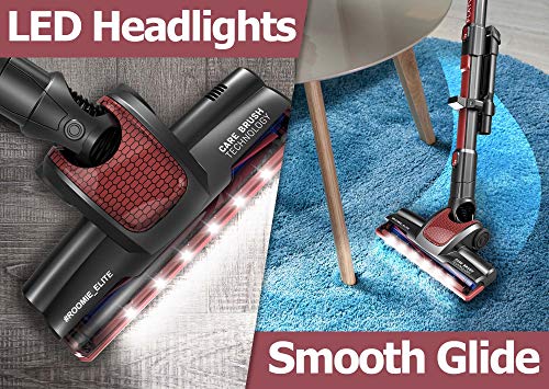 Roomie Tec Cordless Stick Vacuum Cleaner With Stand-Alone Battery, Hepa Filter For Pet Hair, 2 In 1 Handheld Dust Buster With Powerful Suction, Low Reach Design & Led Headlights #TOP1