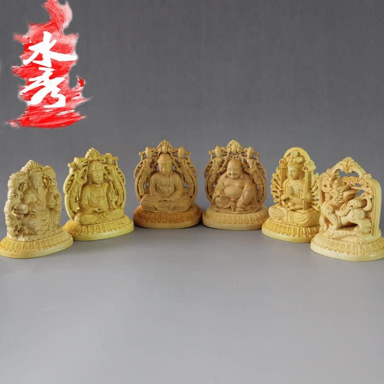 xiexuelian 黄杨木雕汽车摆件 汽车装饰工艺品摆饰 雕工细腻多款可选(1：千手观音)