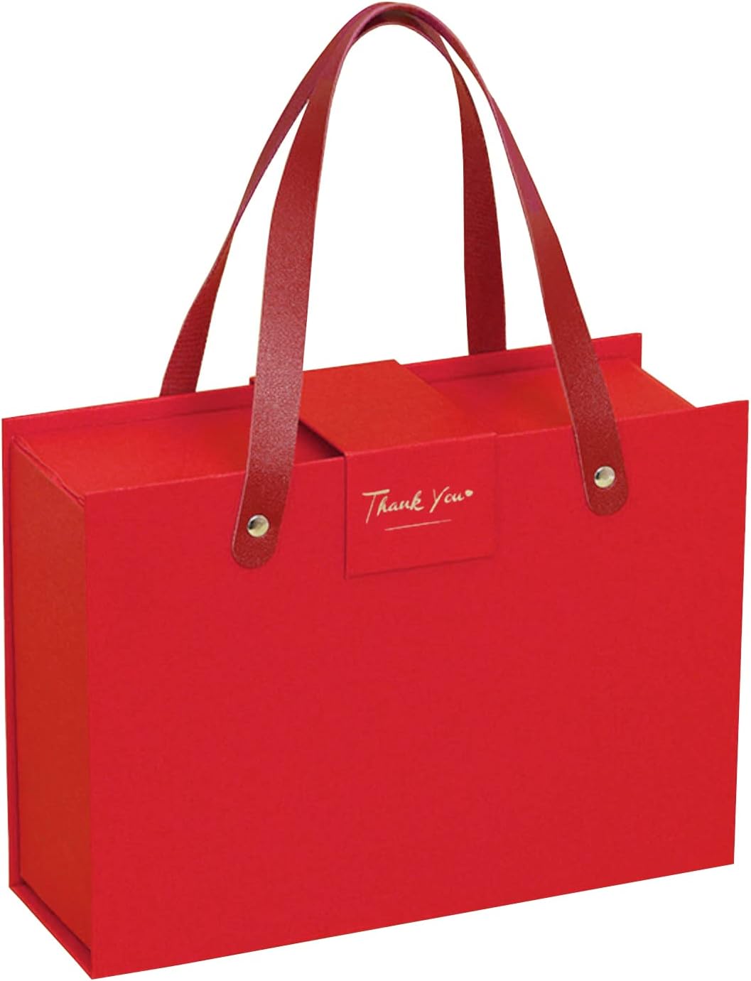 Red Gift Boxes with Handles and Lids, 250x180x85 mm Large Gift