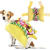 Dog Taco Costume Halloween Costumes for Dogs, Funny Taco Pet Costume Dog Halloween Costumes, Halloween Christmas Apparel Halloween Cosplay Costumes for Small Medium Dogs Cats