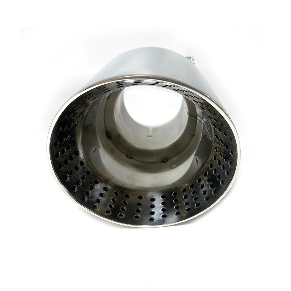Terminale di Scarico Punta Scarico Per Marmitta In Acciaio Inox Opaco Universale Da 51/54/57/60 Mm Per Benz Turbo Fischio(54-101)