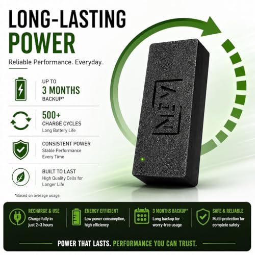 Image of Geyser Battery | Gas Geysers Rechargeable Battery kit | Rechargeable Battery | 3.7volts | 1200mah | Black Color