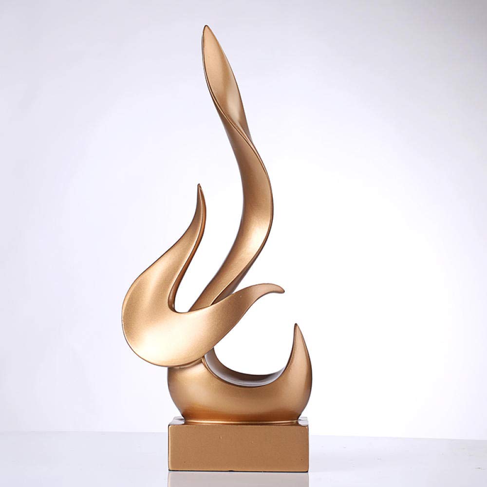 Statua astratta Scultura Figurine Decorazione della stanza Artigianato Sculture per statue domestiche e figurine Scultura creativa della fiamma Polyresin Statua di vita Ornamenti per la