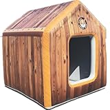 AISUNSS Large Inflatable Dog House for Outdoor or Indoor, Durable Waterproof Air Dog House for Small to Large Size Dog, Easy Clean and Assemble, Portable, Warm and Cold-proof (Cranberry, 48*48*45)