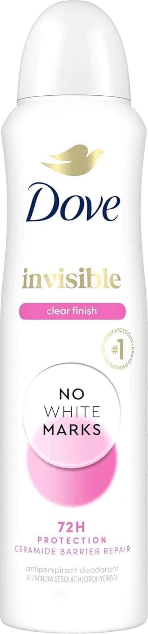 Dove Invisible Clear Finish Antiperspirant Deodorant No White Marks, 3.8 oz