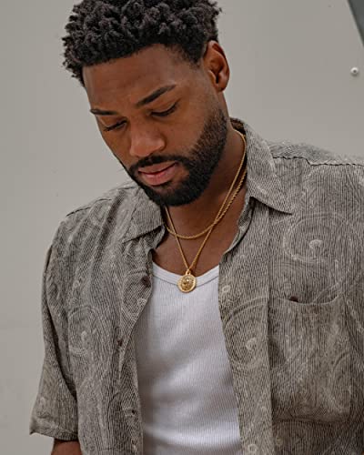 Forge & Foundry Men's Lion Pendant with Adjustable 21" Necklace Wheat Chain | Aslan | Design-led, artisan jewelry from London4