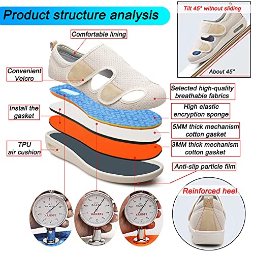XRDSHY Scarpe per Diabetici Edema Largo Pantofole