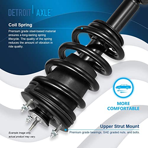 Image of Detroit Axle - 4WD Front 6pc Struts Kit for 2014-2018 Chevy Silverado 1500 GMC Sierra 1500, Struts w /Coil Spring Sway Bars Rear Shock Absorbers 2015 2016 2017 Replacement Suspension