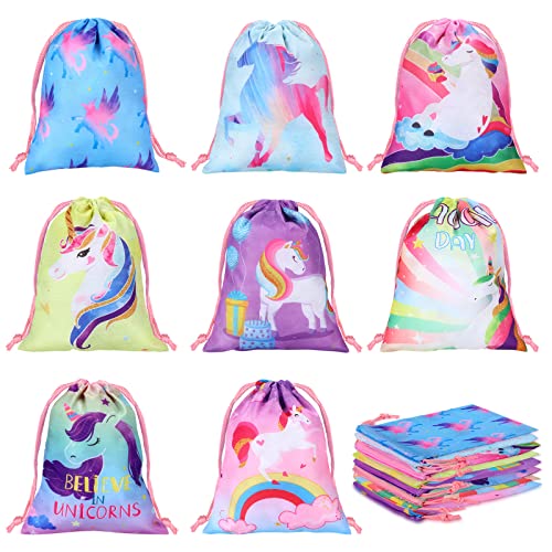 La Mejor comparativa de Unicornio interactivo - los más vendidos. 29 Xuniea - 12 bolsas de regalo de fiesta de unicornio, con cordón y arcoíris, mochila de caramelo, bolsas de regalo de cumpleaños, bolsas de regalo con temática de unicornio (10...