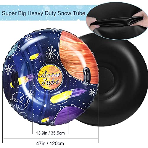 Weefeestar Snow Tubes For Sledding Kids, Inflatable Snow Sled With Handles Snow Tube For Heavy Duty, Big Snow Sleds Winter Outdoor Toys For Kids And Adults #TOP4