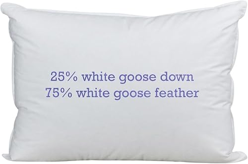 Down Etc Lujoso hotel de 235 hilos para dormir de lado o de espalda de hotel, 100% tela de algodón preencogido suave a prueba de plumón, almohadas