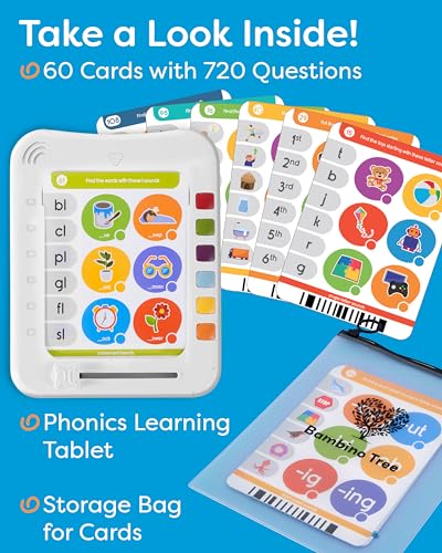 Image of Phonics Machine Learning Pad - Electronic Reading Game for Kids Age 5-11 - Learn to Read with 720 Phonic and Letter Sound Questions