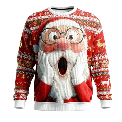 Sweat-shirt tricot homme en coton doux et chaud à manches longues confortable A92