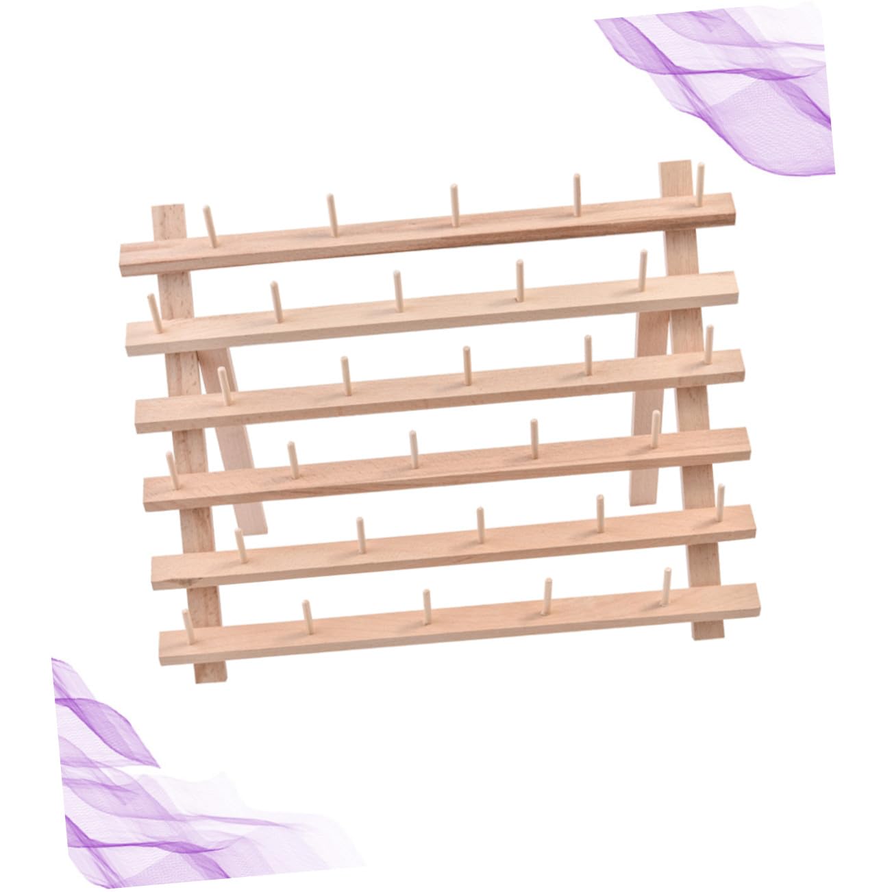 Hohopeti Support Fil de Hêtre Pliable Axes Organisateur pour Couture Broderie et Quilting Rangement Pratique à Poser ou Suspendre