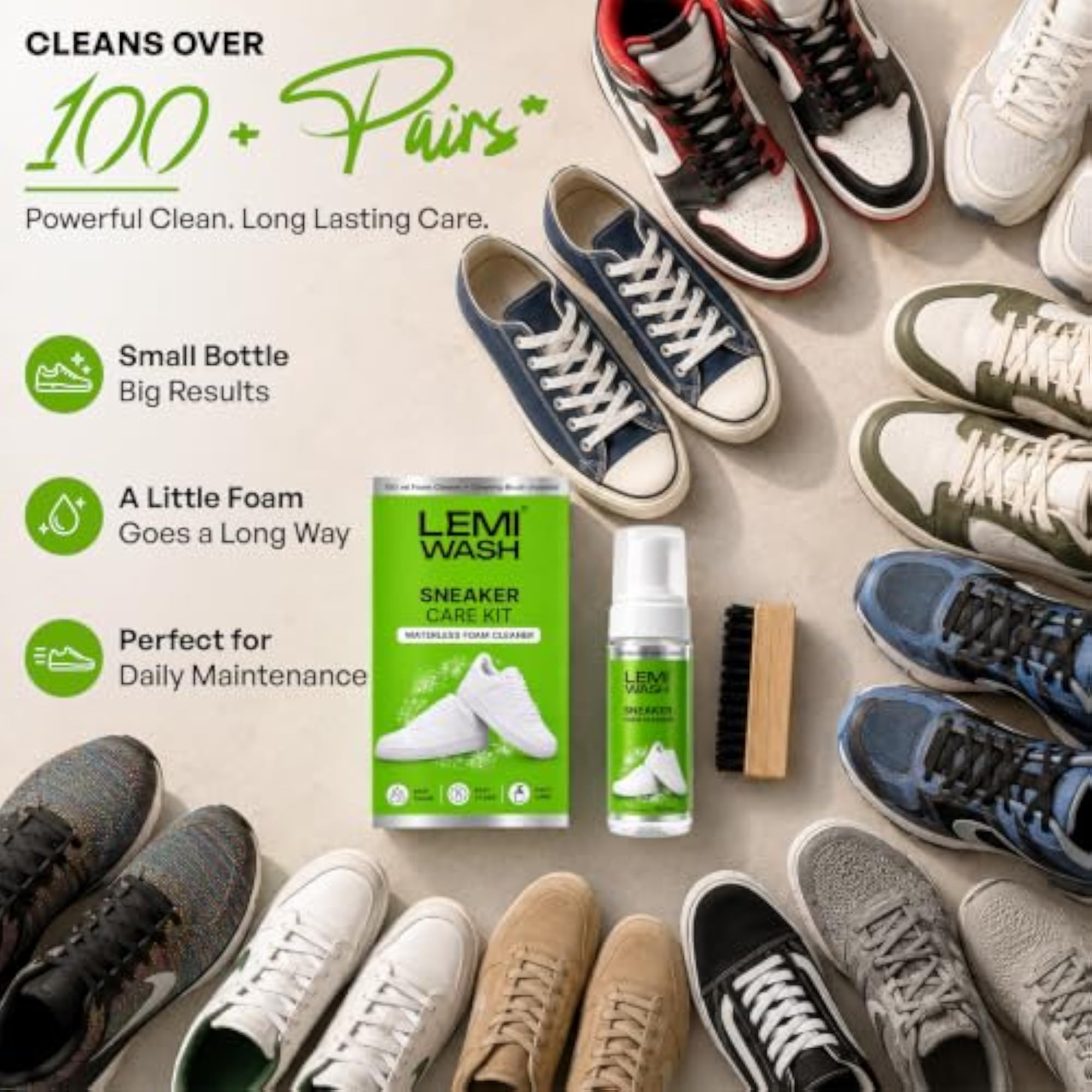 Shoe Cleaning Kit Waterless Foam Cleaner