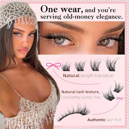 Image of Goddvenus Elegant Lash Clusters Natural Wispy Eyelashes Clusters Fluffy