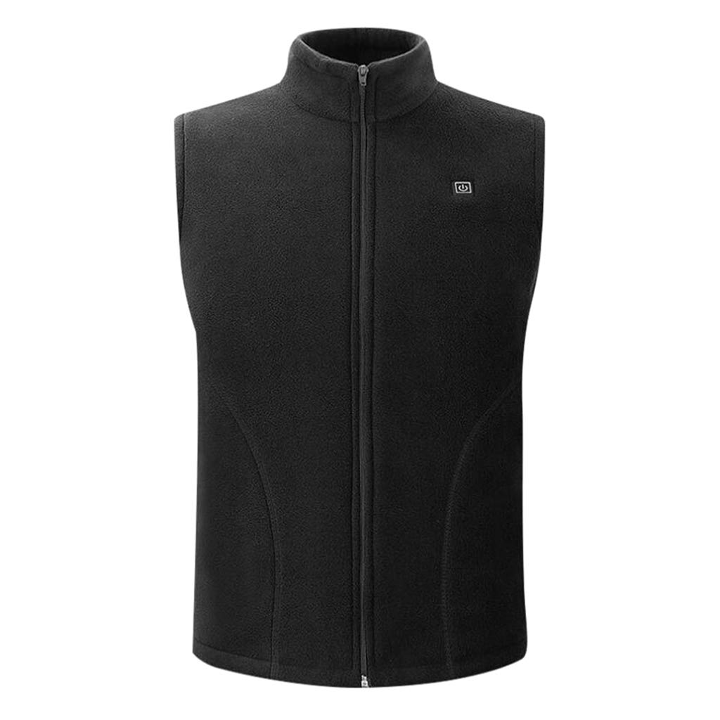 USB Heated Vest Fleece Lightweight Charging Heating Black M| Coats & Jackets| Mens Clothing |Clothing Shoes Accessories-image-11