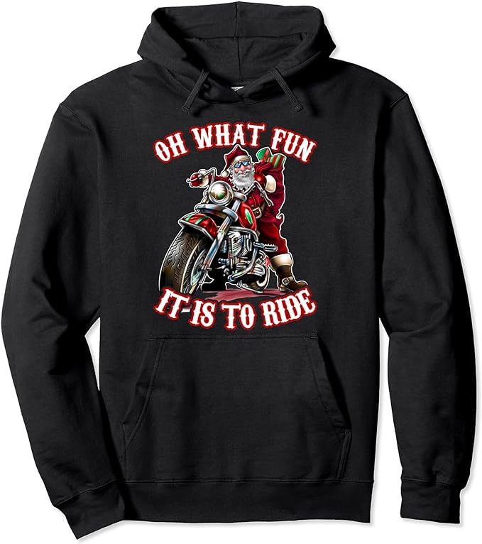 Oh What Fun IT is to Ride Black Pullover Hoodie