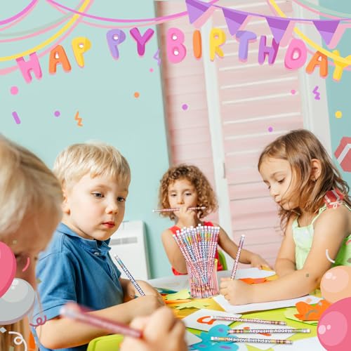 Lápices de cumpleaños de grafito multicolor, 48 unidades miniatura 4