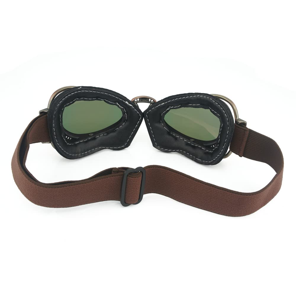 Lunettes de pilote aviateur rétro vintage pour moto, croiseur, scooter, motard