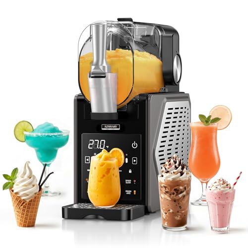 Image of Slushie Machine & Ice Cream Maker, 85oz Larger Slushie Machine for Home with LED Display, 6 Preset Programs | Auto-Clean, Frozen Drink Machine for Margaritas, Frappes & Smoothies, No Ice Needed