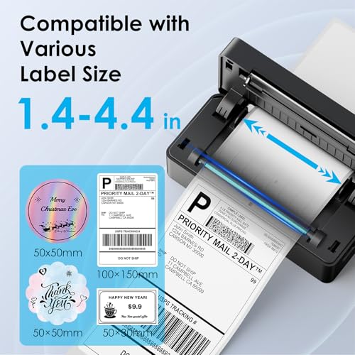 KNAON Shipping Thermal Label Printer, 4x6 Portable Label Printer, Bluetooth Label Maker for Small Business, Support iPhone,Android,Windows,Mac,Chromebook,Works with USPS, Etsy,Shopify&More, Black - Image 4