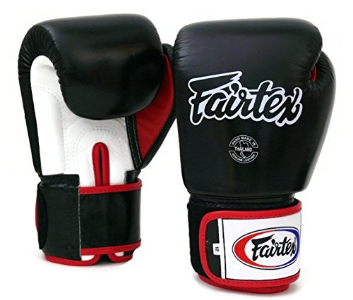 Fairtex Muay BGV1 - Guanti per muay thai e kick-boxing, misura: 284 g, 332 g, 397 g, 454 g, colore: nero, blu, rosso, giallo, bianco
