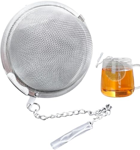 Stainless Steel Mesh Tea Ball, Extra Fine Mesh Tea Infuser for Loose leaaf Tea, Premium Tea Filter Tea Interval Diffuser, Tea Strainers Tea Infuser Strainer Filters for Tea (7CM)