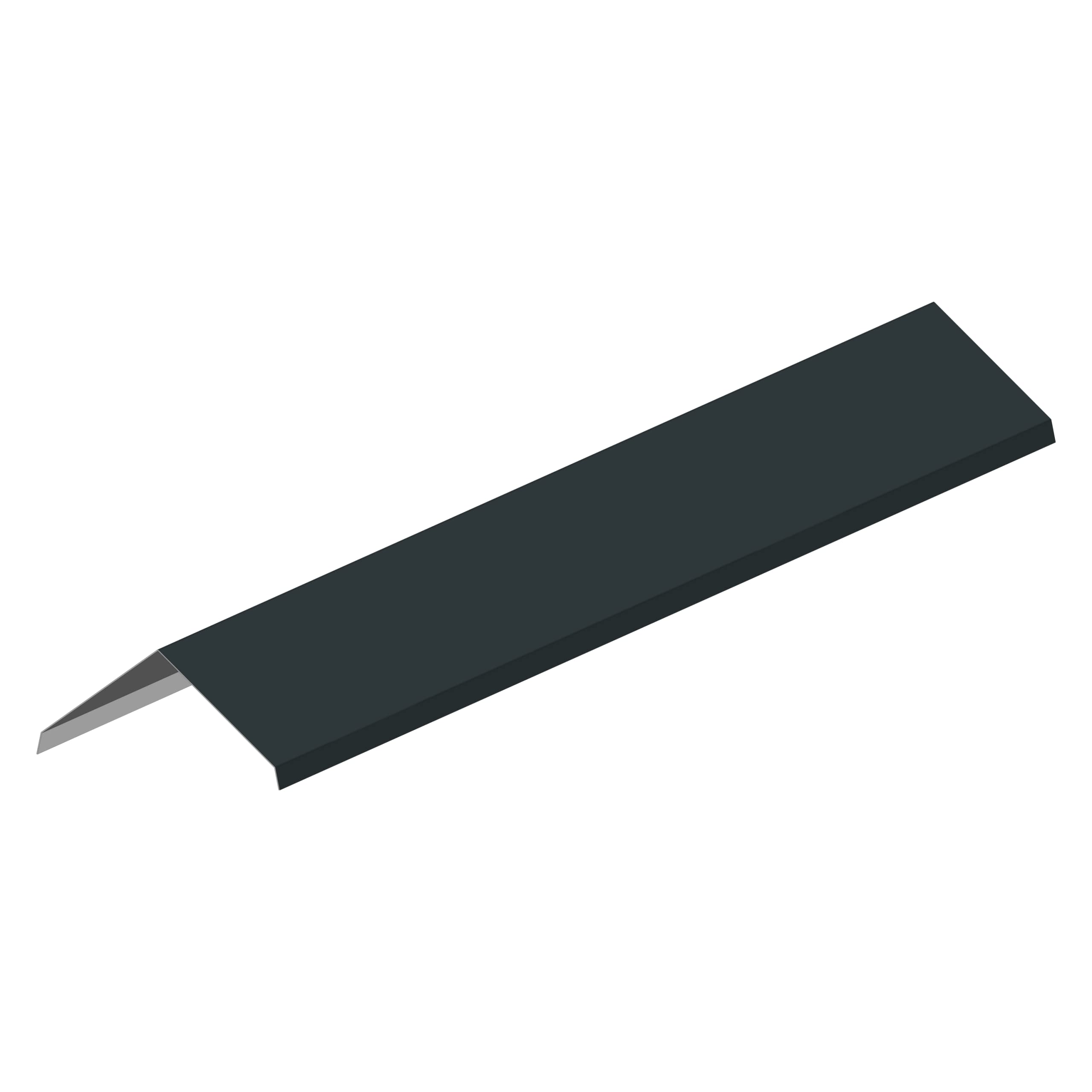 Bâche de faîtage en aluminium anthracite 200 cm | Abri de jardin Tôle d'angle 2 m