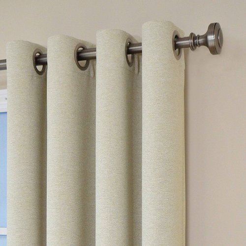 Eclipse 52" X 84" Insulated Darkening Single Panel Grommet Top Window Treatment Living Room, Ivory #TOP1