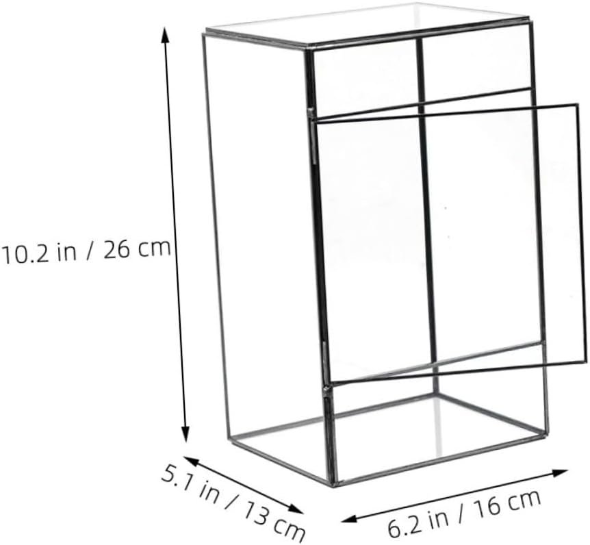 UPKOCH Geometric Glass Terrarium Planter for Desktop Micro Landscape Display Moss Container Handmade Decorative Plant Holder for Home and Office