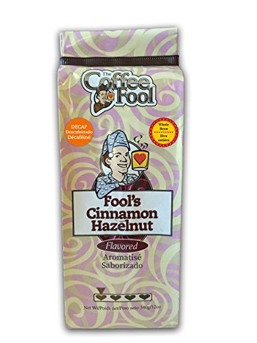 The Coffee Fool Fool's Whole Bean, Decaf Cinnamon Hazelnut, 12 Ounce #TOP24