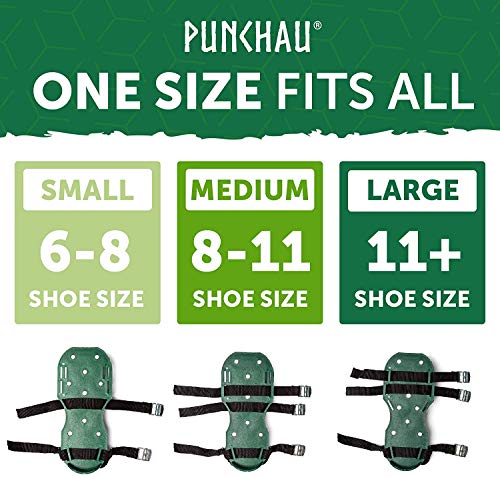 Punchau Lawn Aerator Shoes w/Metal Buckles and 3 Straps - Heavy Duty Spiked Sandals for Aerating Your Lawn or Yard - Thumbnail 5