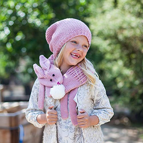 Kids Animal Character Double-Layer Knitted Scarf - Fun Critter Design for Children All Ages3