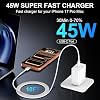 Cargador rápido USB C de 45W para iPhone 17/16 con cable de 3 m, bloque de carga 8