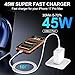 iPhone 17 16 Pro Max Charger Fast Charging, 45W USB C iPhone 17/16 Super Fast Charger Block with 10ft Long Type C Charging Cable Cord for iPhone 17 Pro Max/17 Pro/Air/17/16/16Pro/16ProMax/Plus/15/S25