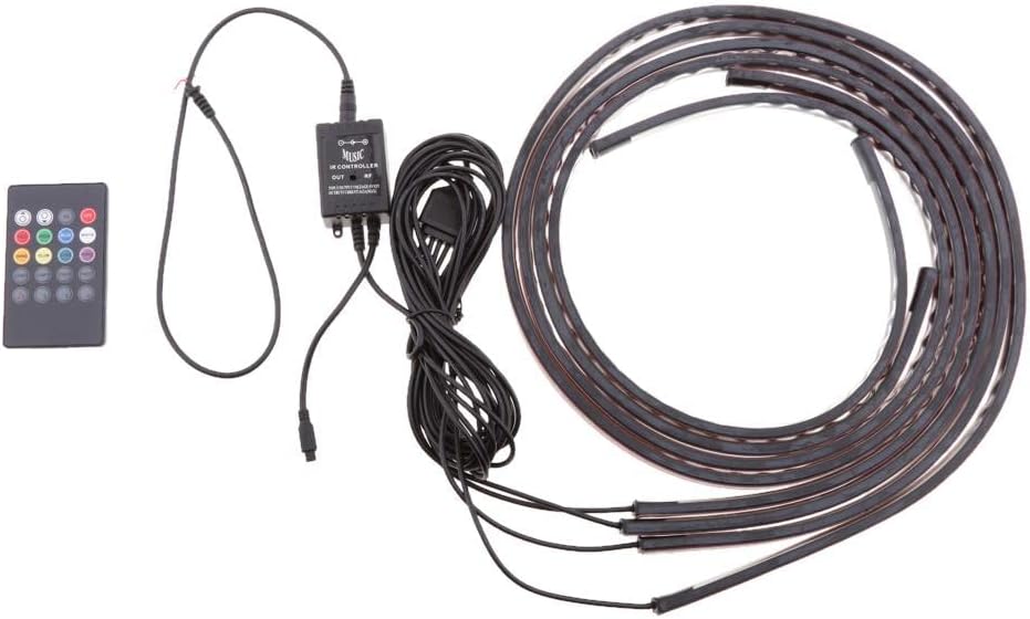 Enhance Your Car Interior with Wireless RGB Car Atmosphere LED s - Remote Control High Power Neon Glow for Under Foot Wells Wheel Arches and Grille