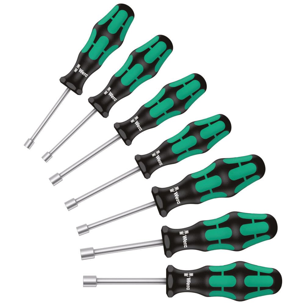 WERA - Hollow Nut Driver Set 7Pc Imperial 395 Ho/7 3/16 in. - 1/2 in - 5345230001 by WERA